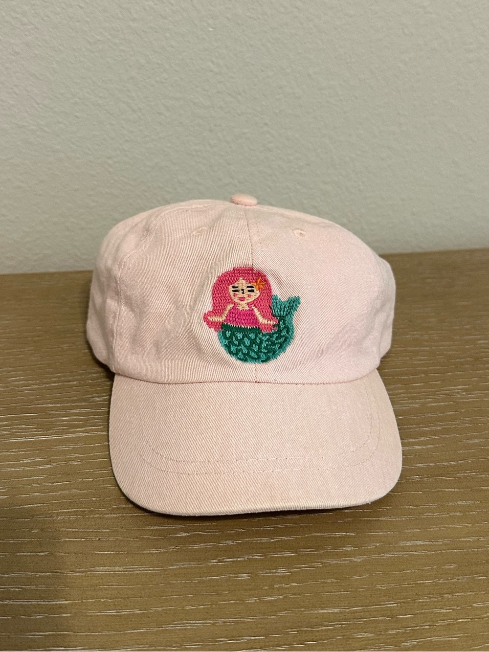 Mermaid Embroidered Pink Toddlers Hat - Mudpie - Picture 3 of 6